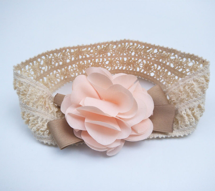 Baby Crochet & Lace Headband with Flower $10.00 3 Color Options