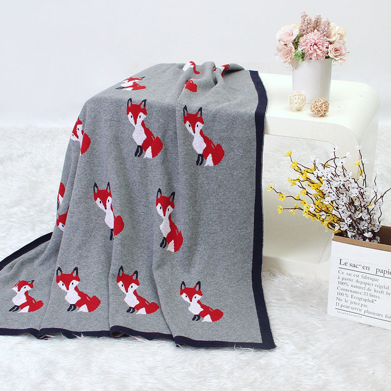 Baby “Little Foxes” Blanket in Pink or Gray $24.00