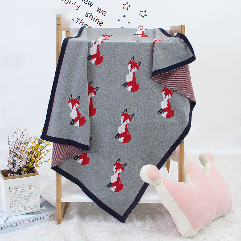 Baby “Little Foxes” Blanket in Pink or Gray $24.00