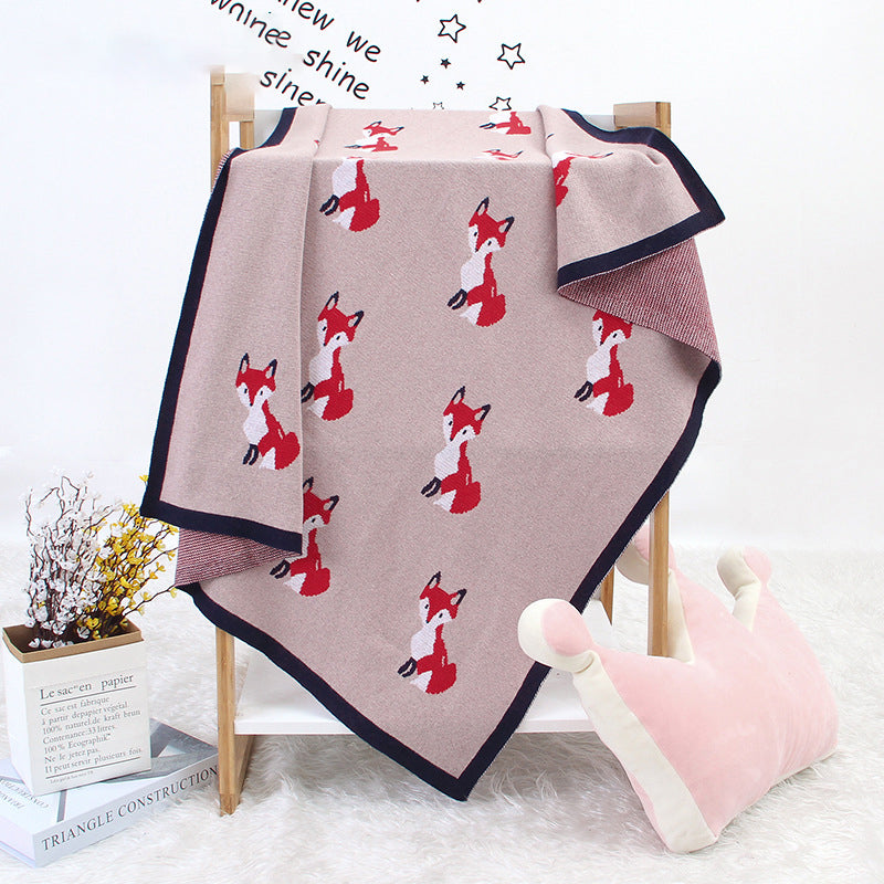 Baby “Little Foxes” Blanket in Pink or Gray $24.00