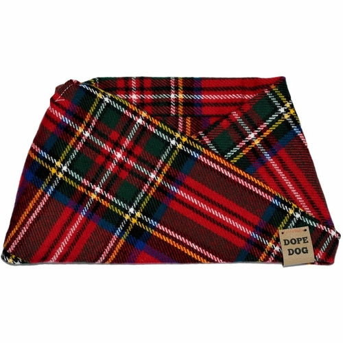 Holiday Classic Red Tartan Plaid Dog Scarf