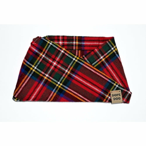 Holiday Classic Red Tartan Plaid Dog Scarf