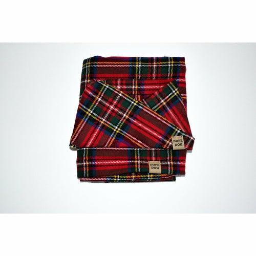 Holiday Classic Red Tartan Plaid Dog Scarf
