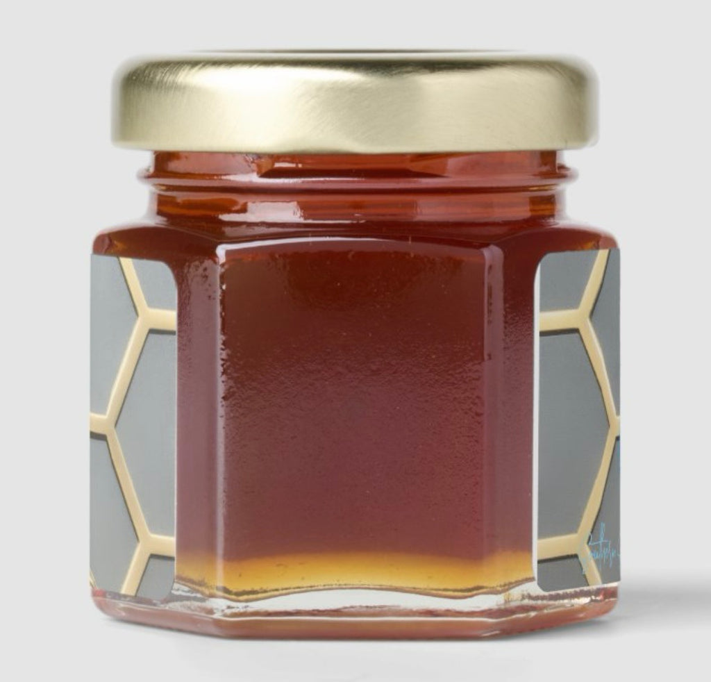 "Oh, Honey" Jars of Honey with Wooden Dipper--Set of 6