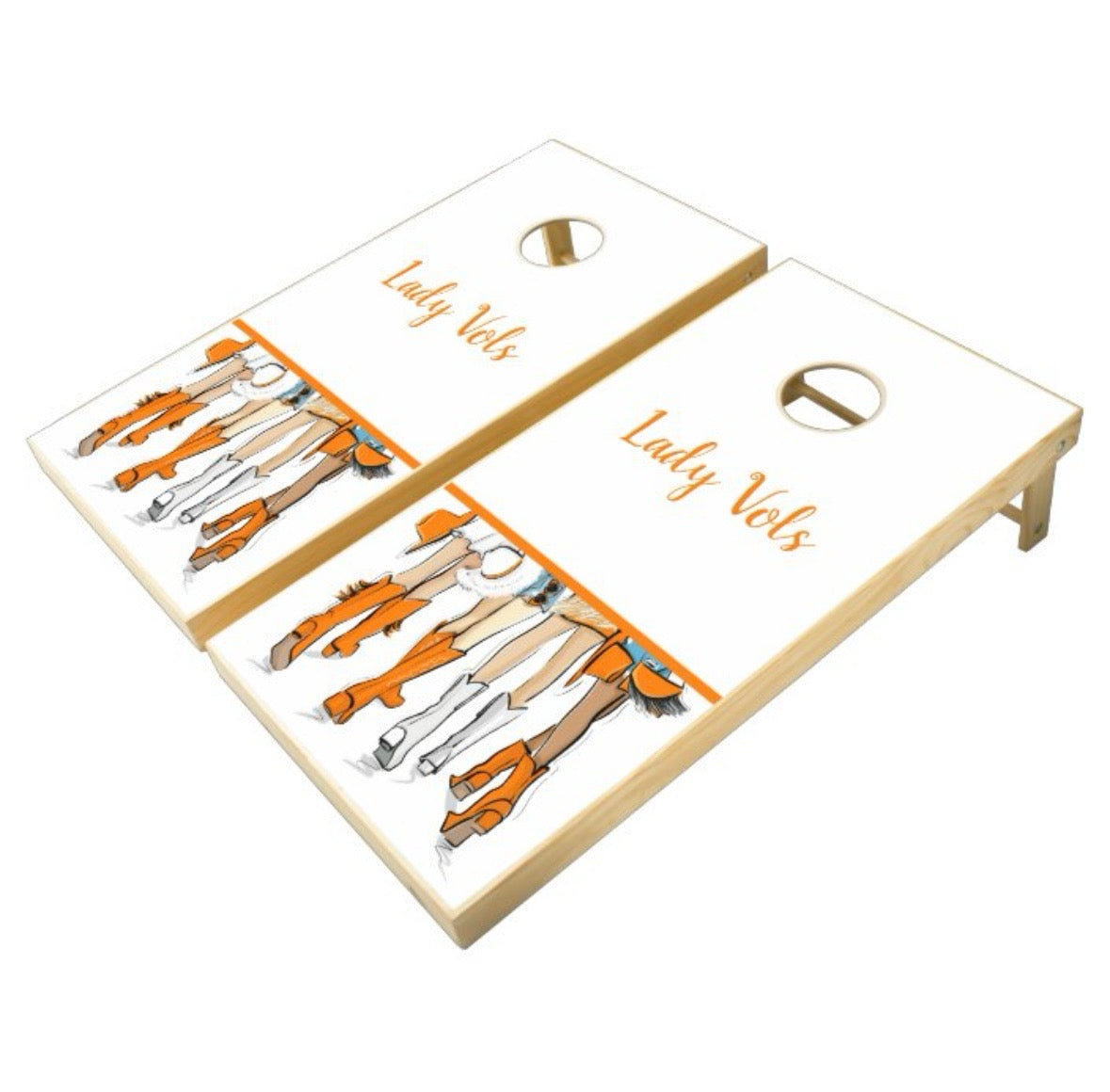 Custom Lady Vols Cornhole Set--2 Boards & 8 Bags.  $375.00