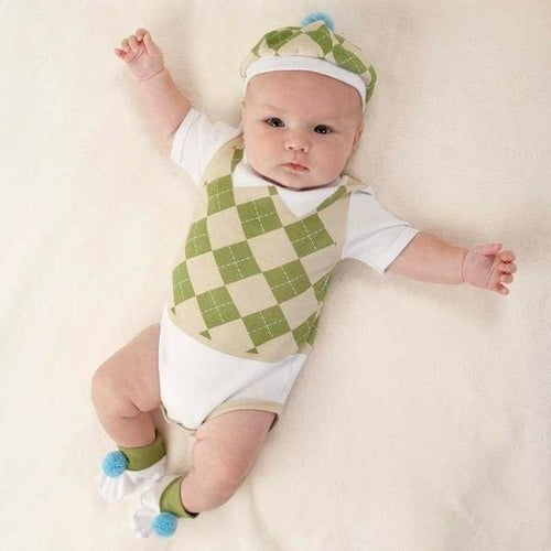 “Little Duffer” 3-Piece Golf Layette Set in Green 0-6 Months $38.00